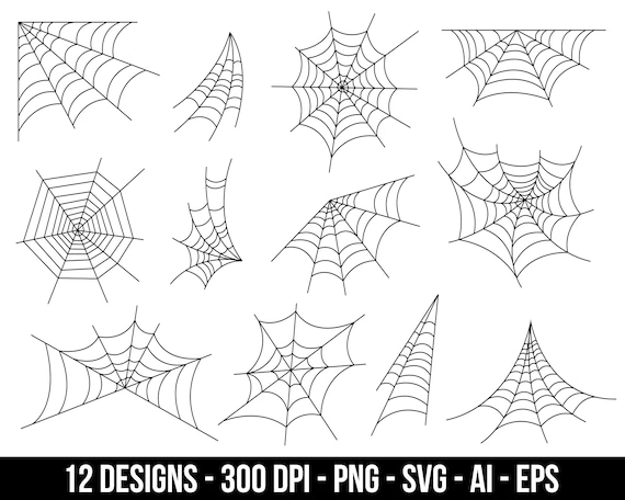 Onheil Neerwaarts gebruik Spinnenweb en halloween spinnenweb decoratie clipart set. - Etsy België