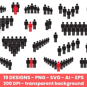 People icon clipart set, people vector graphics, commercial use, digital images, digital clip art, clipart commercial use