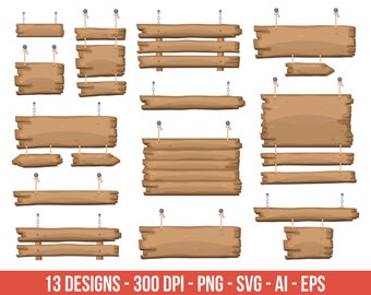 Wooden sign board hanging from chains and ropes clipart – clip art commercial use, vector graphics, digital images, instant download – CLP39