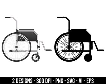 Ensemble clipart en fauteuil roulant. Images numériques ou graphiques vectoriels à usage commercial et personnel.