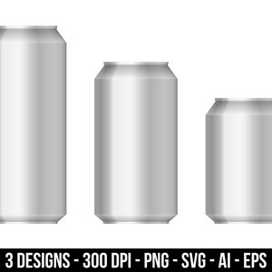 Bier aluminium kan clipart set. Digitale afbeeldingen of vectorafbeeldingen voor commercieel en persoonlijk gebruik.