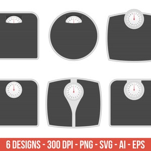 Bathroom weighing scale clipart, scale instrument – clip art commercial use, vector graphics, digital images, instant download – CLP35