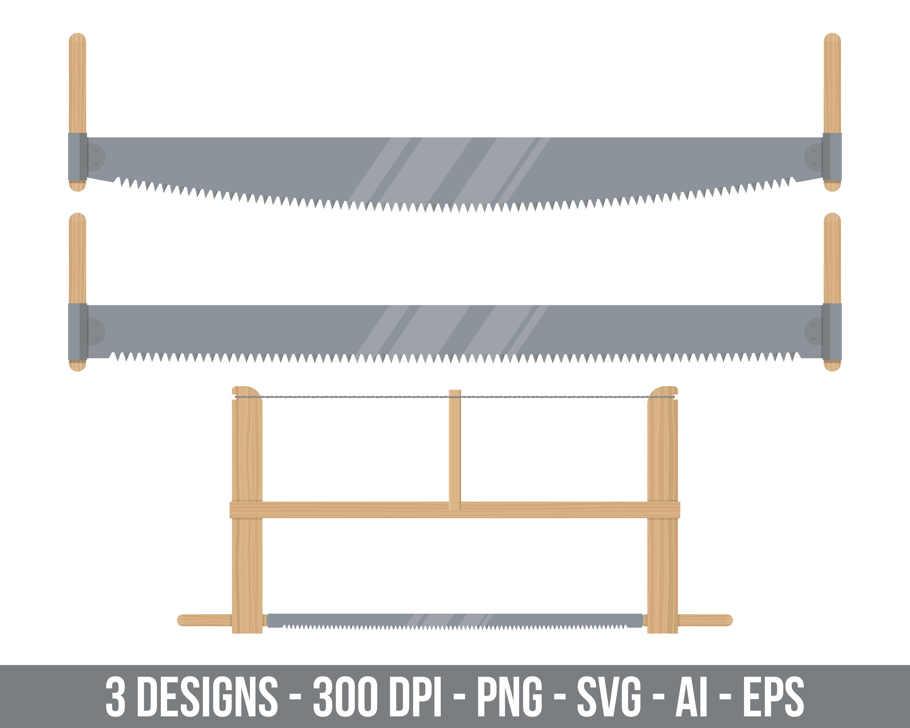Hand Saws Clipart Set. Digital Images or Vector Graphics for Commercial and Personal Use. Etsy
