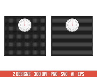 Bathroom weighing scale clipart, scale instrument – clip art commercial use, vector graphics, digital images, instant download – CLP23