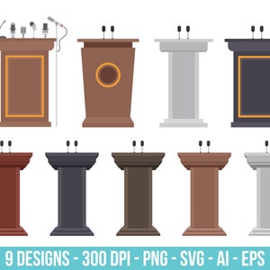 Ensemble de clipart de podium en bois. Images numériques ou graphiques vectoriels à usage commercial et personnel.