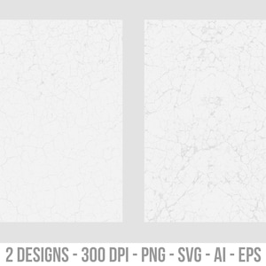 May include: Two seamless digital paper patterns with a white background and a cracked, distressed texture. The patterns are perfect for adding a vintage or rustic feel to your designs.