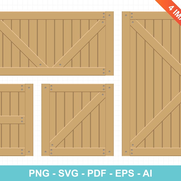 Set of wooden crates clipart set,vector graphics, commercial use, digital images, digital clip art, clipart commercial use