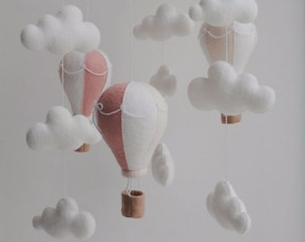 Baby mobile air balloon  nursery baby crib mobile hanging mobile baby mobile balloon  baby mobile newborn baby shower mobile