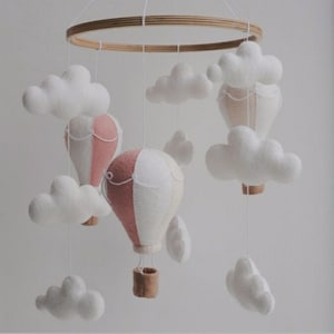 Baby mobile air balloon  nursery baby crib mobile hanging mobile baby mobile balloon  baby mobile newborn baby shower mobile