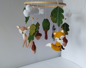 woodland mobile for crib