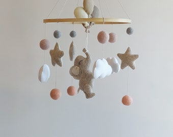 Baby mobile Elefant Luftballon Baby mobile Baby Mobile Elefant BabyZimmer Mobile Baby Wiege Mobile Geschenk für zukünftige Mutter Hängemobile Baby Shower Geschenk