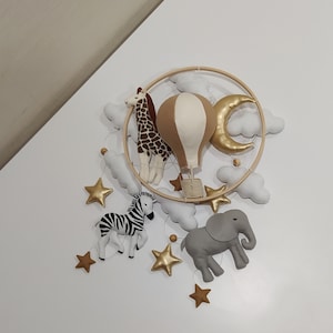 Safari Baby mobile, Baby mobile neutral, Baby mobile Safari Tiere, Krippe mobile, Kindergarten mobile, Safari mobile, Baby-Dusche-Geschenk,