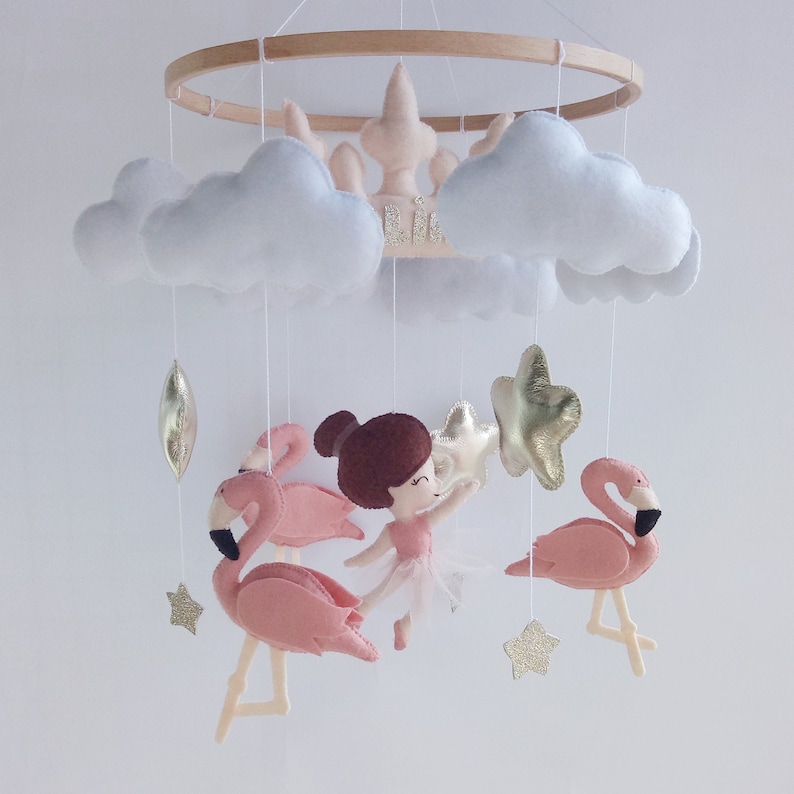 flamingo cot mobile
