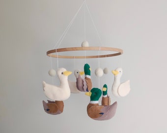 Mobile de décoration de chambre d'enfant, mobile de canard, mobile de bébé canard, mobile de bébé neutre, cadeau de baby shower