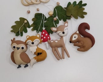 Baby gym/baby toys gym/Woodland baby play gym toys/baby gym hanging toys/baby gym forest/baby shower gift/forest animals