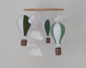 Baby mobile air balloon  nursery baby crib mobile hanging mobile baby mobile balloon  baby mobile newborn baby shower mobile