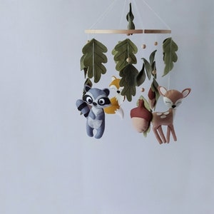 Baby mobile Woodland baby mobile / Nursery mobile woodland/ Baby crib mobile /Gift for future mother, hanging mobile, baby shower gift zdjęcie 6