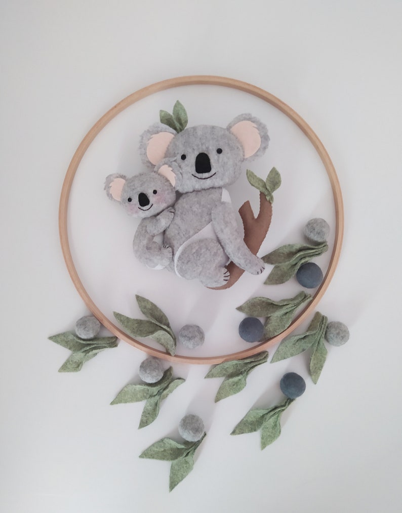 Baby Mobile Koala Animalsbaby Mobile Koalas Nursery Decor Etsy
