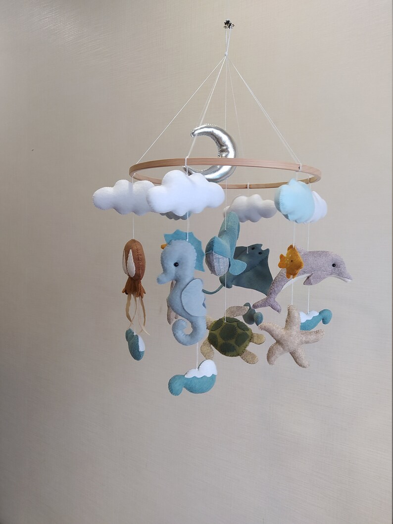 Whale baby mobile nursery baby crib mobile hanging mobile baby Etsy