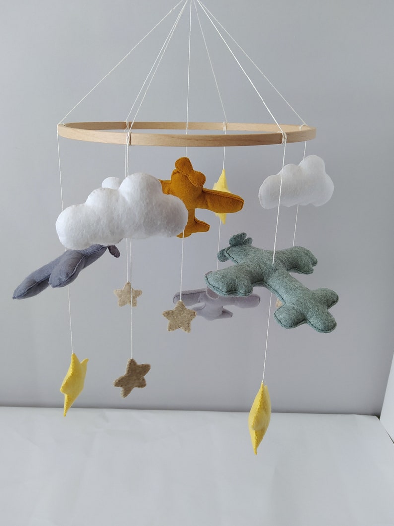 Airplane Baby Mobile Nursery Baby Crib Mobile Hanging Mobile Etsy