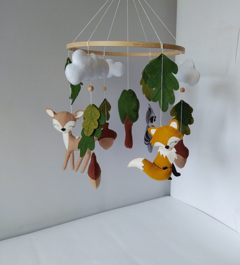 Baby Mobile Woodland Baby Mobile / Nursery Mobile Woodland/ Etsy