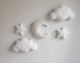 Wall soft decor.Bouclé Cloud Light .Nursery Night Lamp .Kids Room Decor
