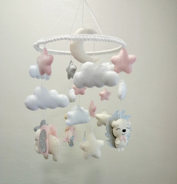Animal baby cribbaby crib mobileNurseryCrib mobileNursery Etsy