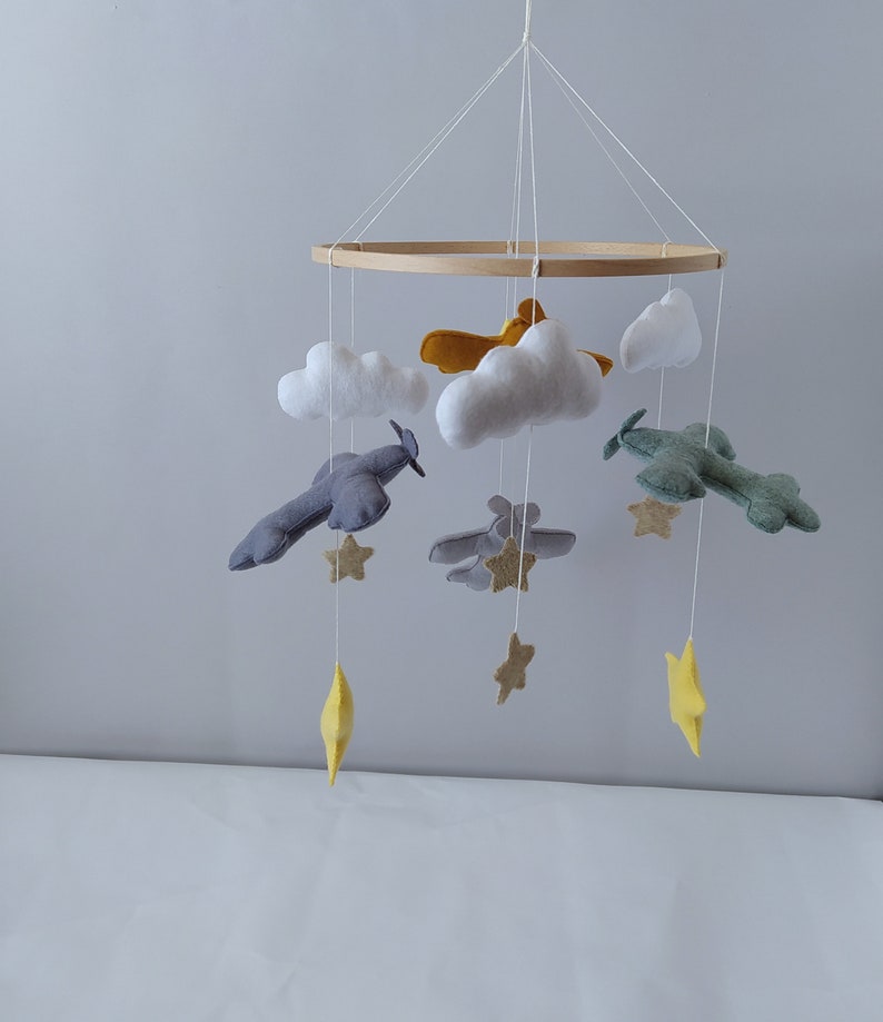 Airplane Baby Mobile Nursery Baby Crib Mobile Hanging Mobile Etsy