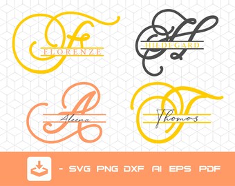 Download Split Monogram Svg Etsy