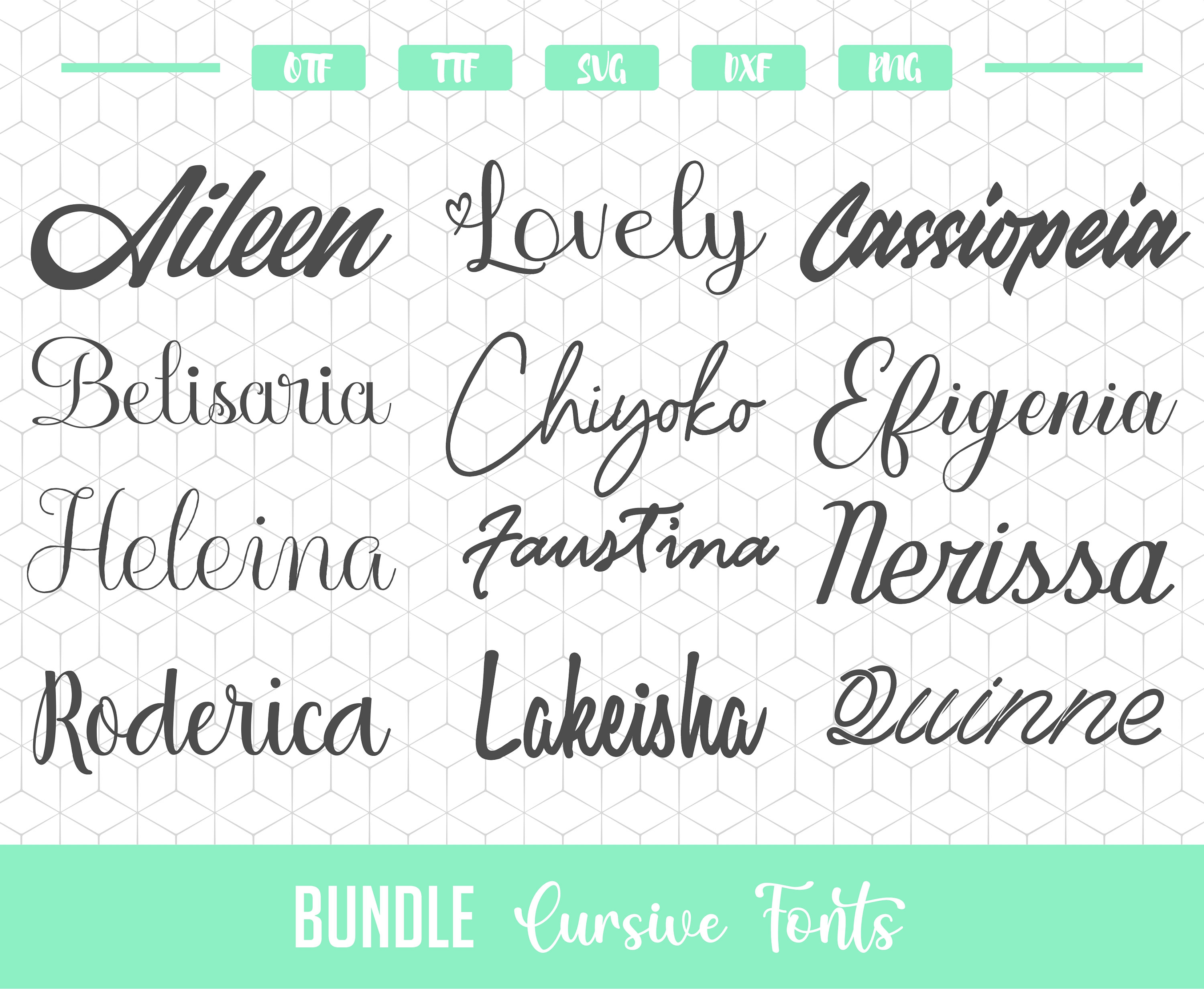 Buy Cursive Fonts Cursive Font Svg Bundle Wedding Font Bundle Svg ...