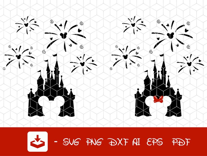 Download Disney Castle Fireworks Svg Disney Castle Svg Disney Castle With Mickey Head Disney Files For Cricut And Silhouette Mickey Mouse Cut File Clip Art Art Collectibles