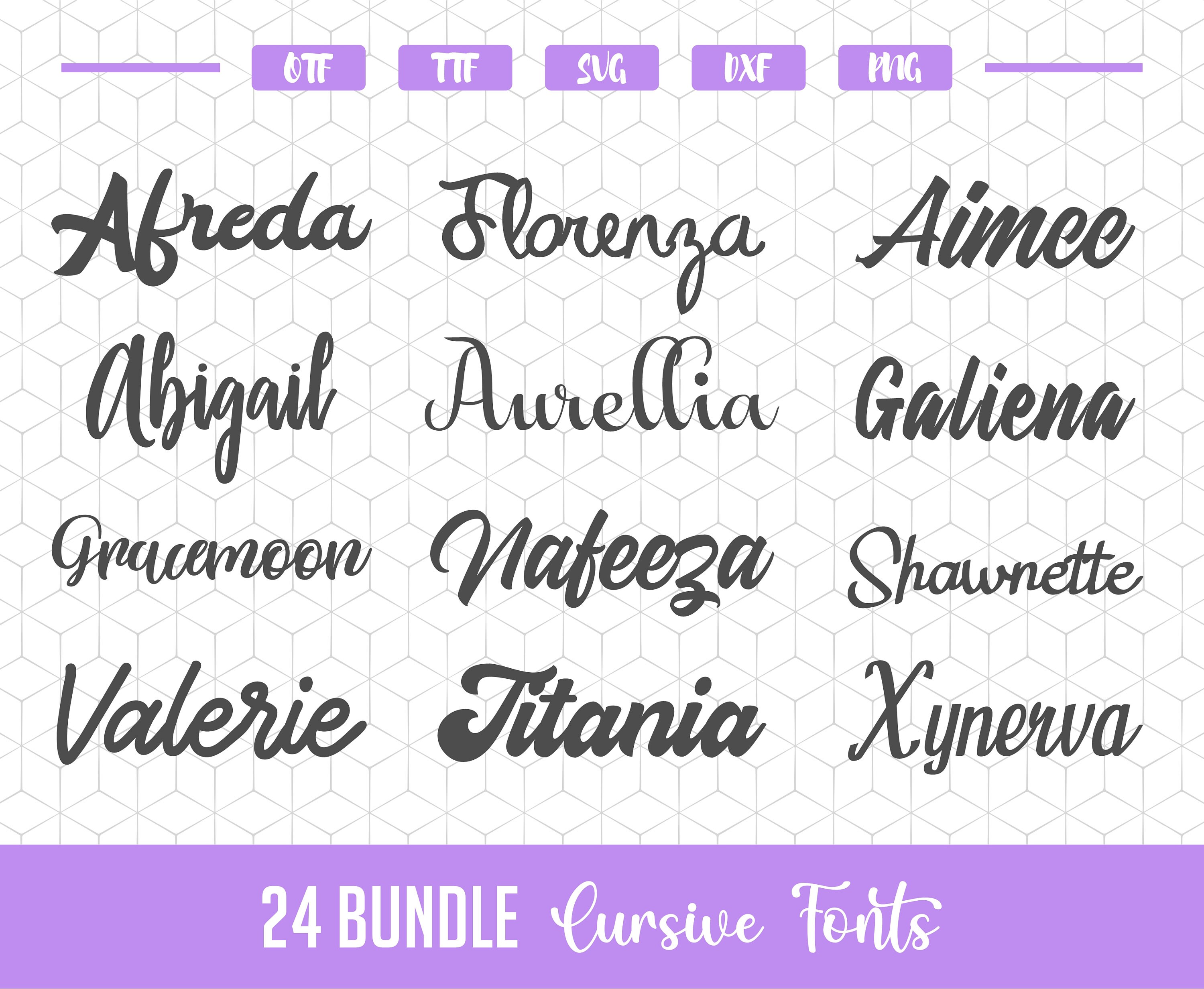 Cursive font svg cursive signature font for cricut bundle cursive font