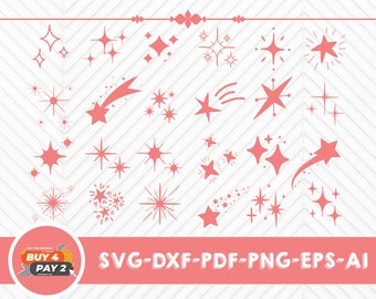 Sparkle SVG- Sparkle Star- Sparkle Cut Files- Sparkle Clipart- Sparkle Vector- SVG PNG pdf eps for Cricut And Silhouette-Sparkle bundle svg