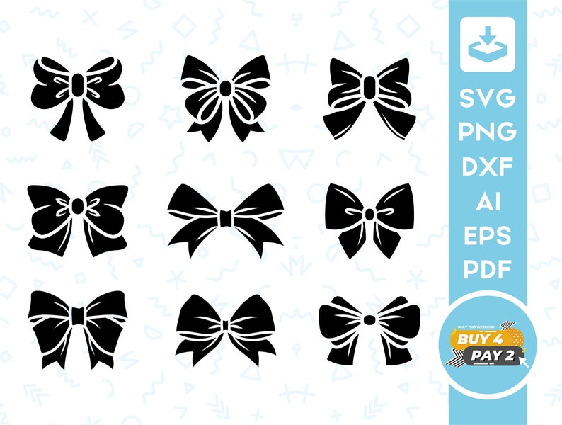 Clip Art Bow Svg For Cricut Cut Files And Silhouette Cut Files Bows Svg Bow Svg Bundle Bow Tie Svg Bow Svg File Svg Bow Bow Vector Bow Clipart Art Collectibles