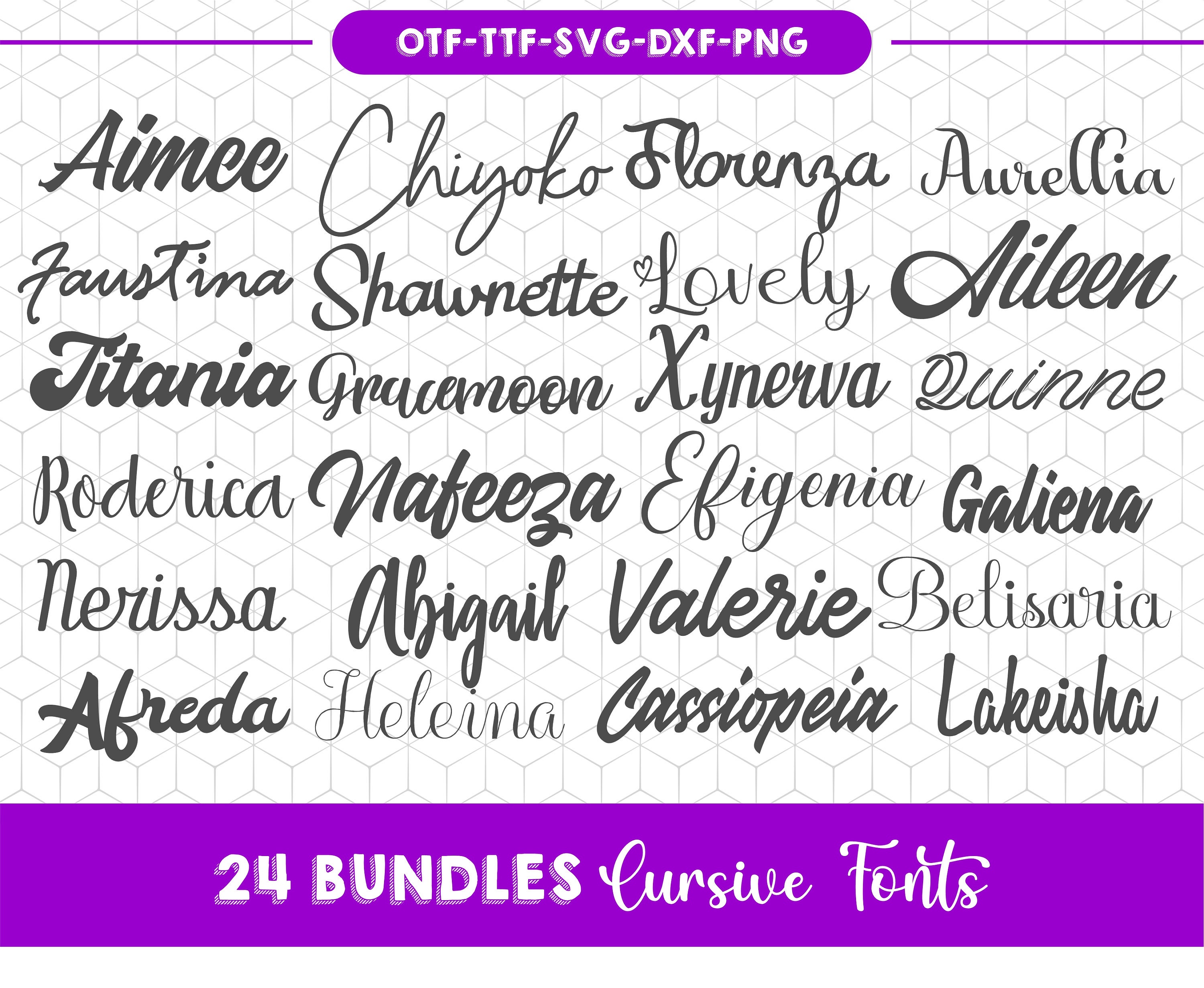 Buy Cursive Fonts For Cricut Fonts Svg Bundle Silhouette Cursive Font ...