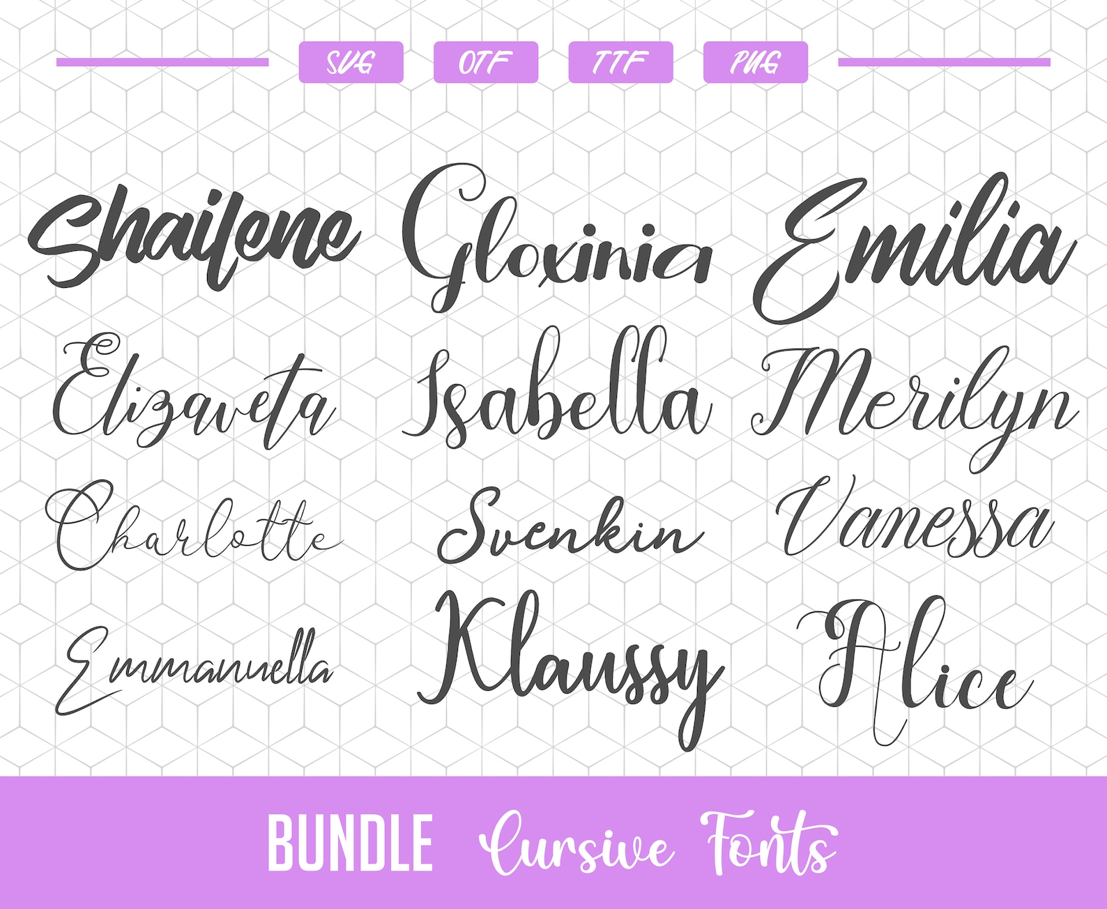 Cursive Font Svg Cursive Font Cricut Font Svg Bundle | Etsy