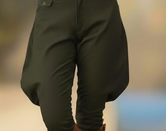 Green Cotton Equestrian Breeches Horse Riding Jodhpuri Pants