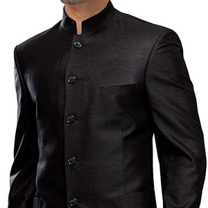 Handmade Black Mens Jodhpuri Wedding Suit Indian Ethnic Wear Outfits