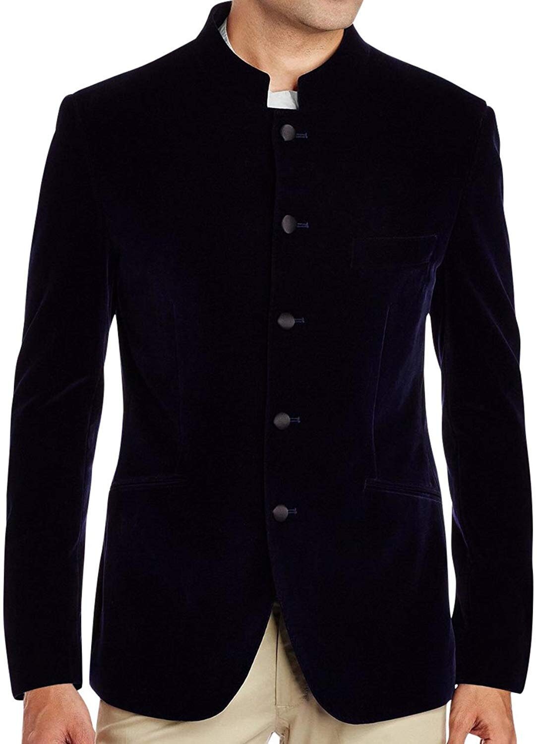 mandarin collar sport coat