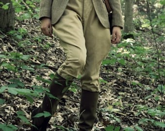 Pantalon de jogging kaki Longueur mollets Culotte d'équitation Pantalon équestre Officier de l'armée Jodhpurs d'équitation Pantalon ample Pantalon rétro Steampunk - France