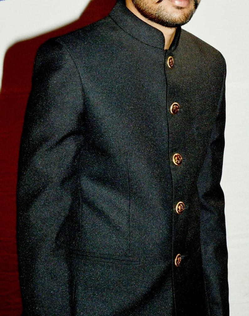 Black Jodhpuri Suit