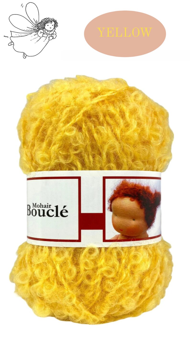 Hilo De Mohair Boucl De Witte Engel Pelo De Mu eca Rizado 50 G Hilo De Mohair Boucl De Witte Engel Pelo De Mu eca Rizado 50 G