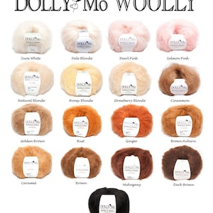 NEW Colours! DollyMo Woolly Mohair Yarn: Brushable Doll Hair, Natural Fiber