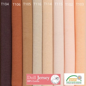 Waldorf doll skin jersey knit fabric - De Witte Engel, 80 cm wide