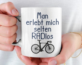 Rennrad Fahrrad Tasse Man erlebt mich selten RADlos Geschenkidee Tasse Geschenk für Freund Mann Frau Freundin