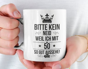 Geschenk 50 Geburtstag Mann Frau Scherzartikel Tasse Kaffeebecher Geschenkidee