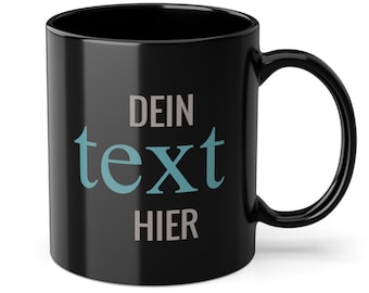 Black mug with desired name Personalized mug design yourself