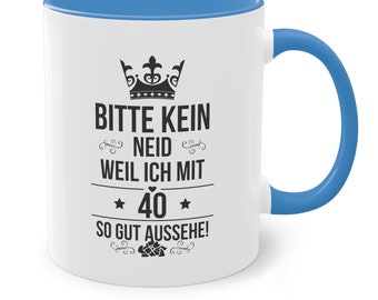 Gift for 40th birthday, man/woman, two-tone mug, coffee mug, gift idea