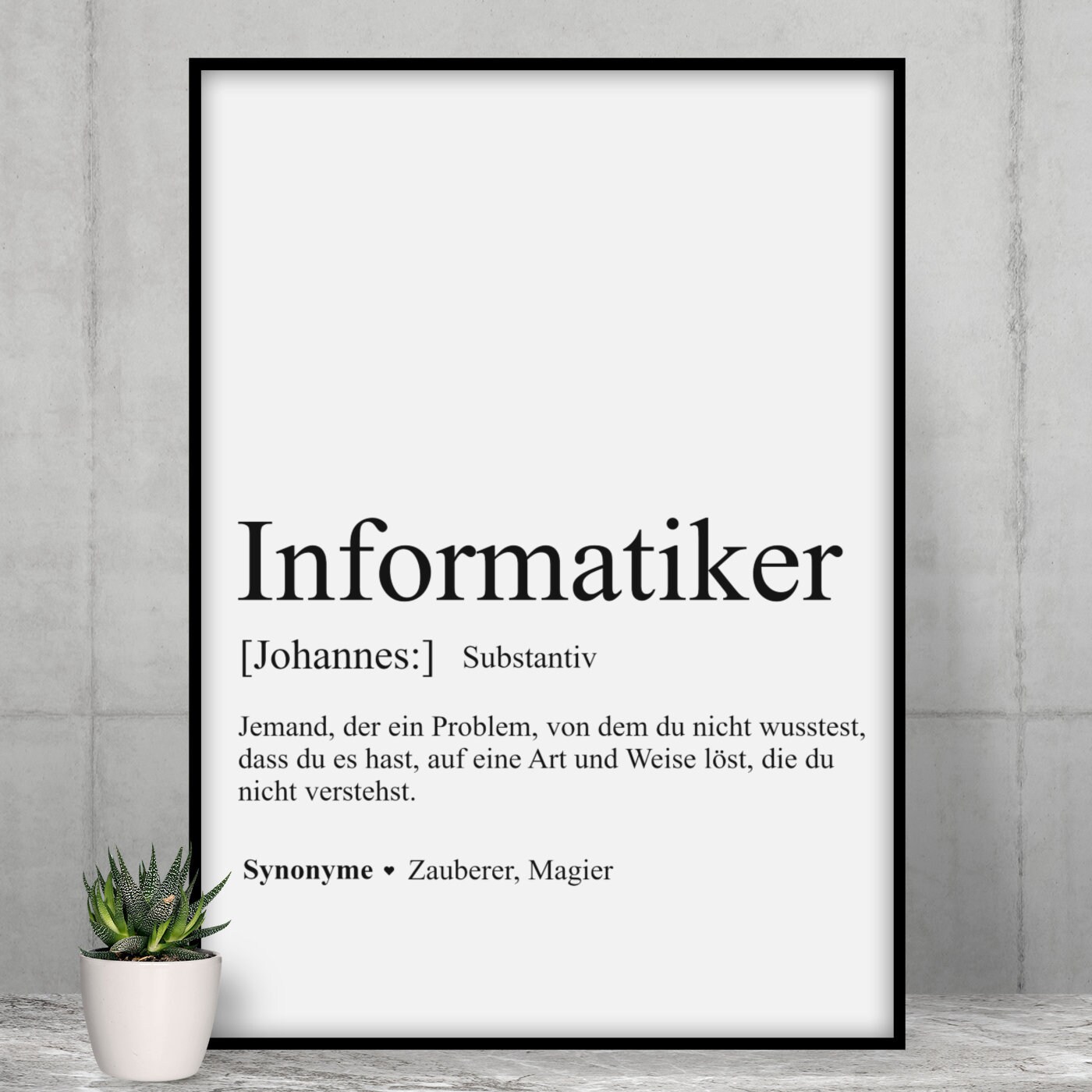 Informatiker Geschenkidee personalisiert Geburtstagsgeschenk Etsy