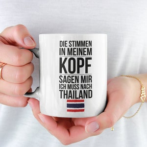 Thailand The Voices in My Head Mug Coffee Gift Holiday Emigrate Mug Coffee